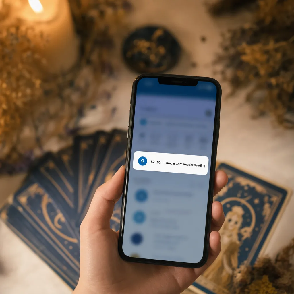 Your first paid reading: payment received on the reader's phone